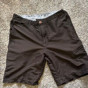 Quiksilver Brown Flat Front Shorts